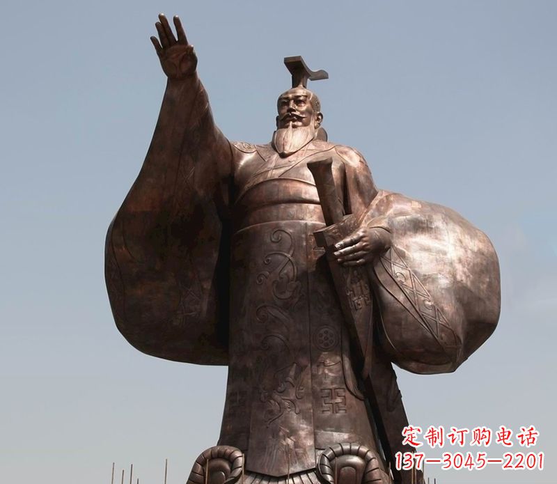 贵州秦始皇铜雕精美塑像,让历史回溯至您身边
