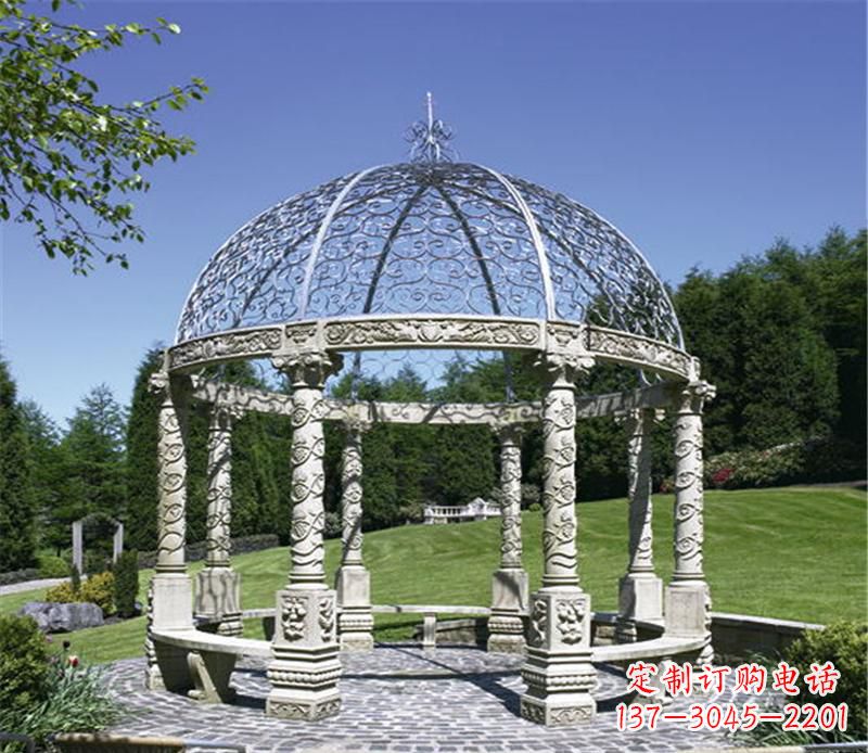 贵州全新的青石大型景观凉亭雕塑