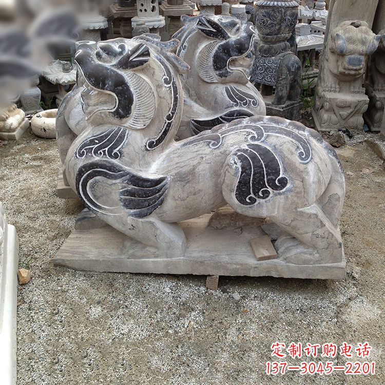 贵州手工精雕青石貔貅雕塑