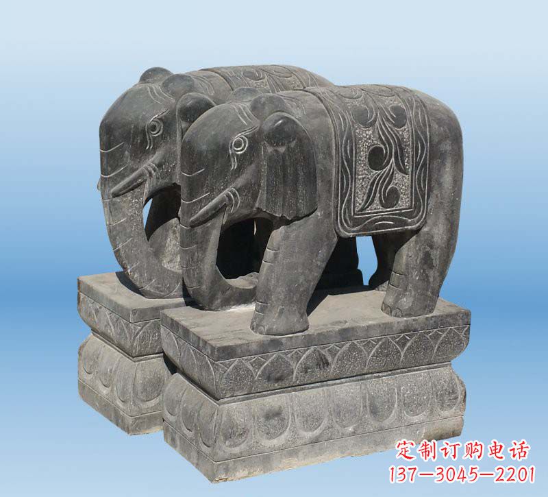 贵州仿古石雕大象,雕刻出精美之美