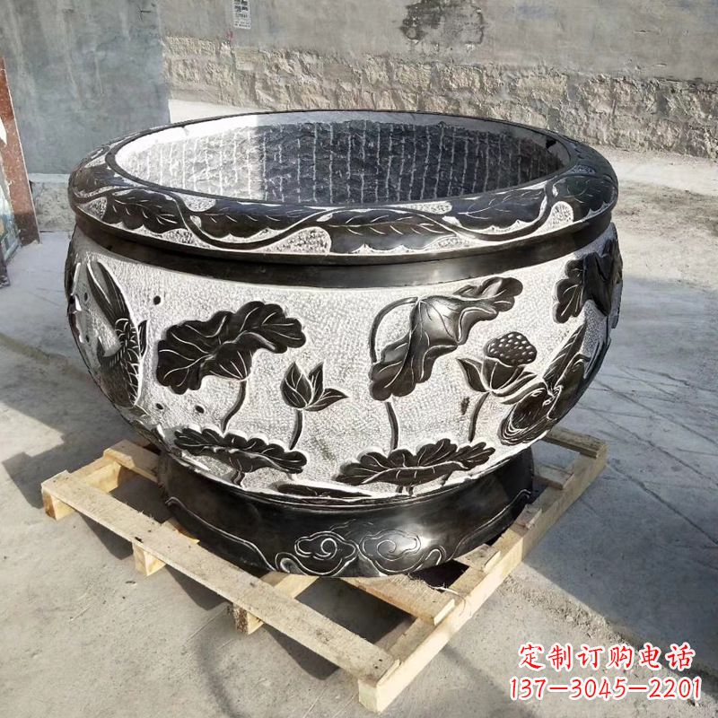 贵州欣赏古典韵味,青石仿古水缸雕塑尽显典雅