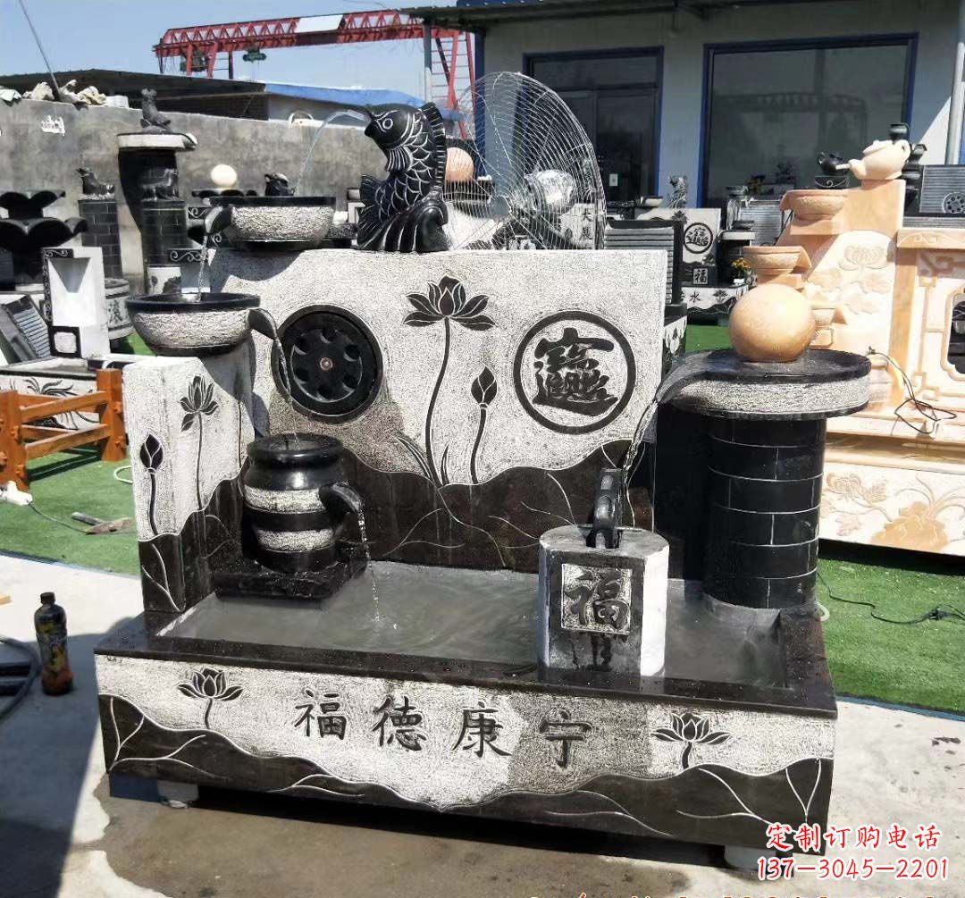 贵州青石水池石雕——美丽水中景观