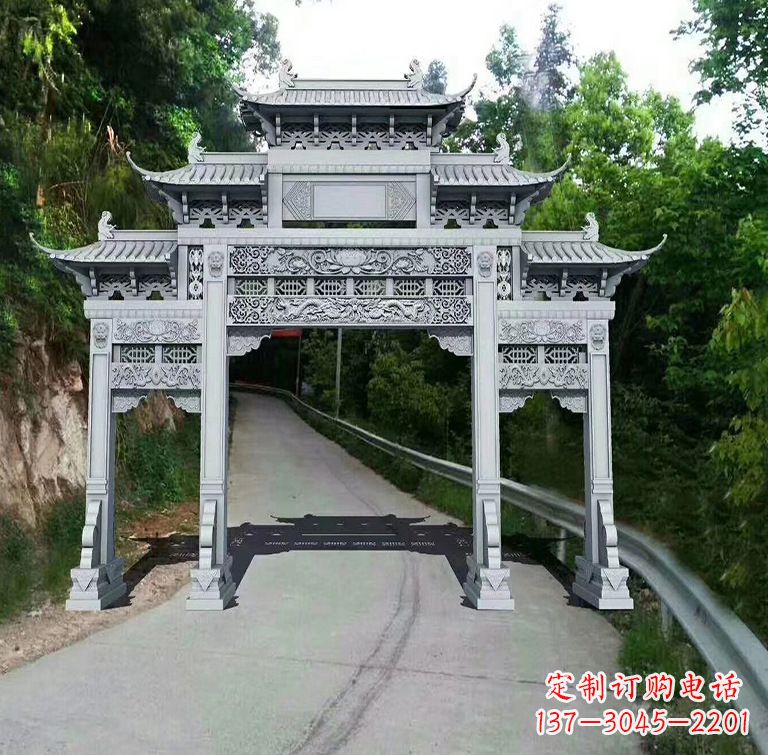 贵州青石牌坊雕塑,演绎精致经典