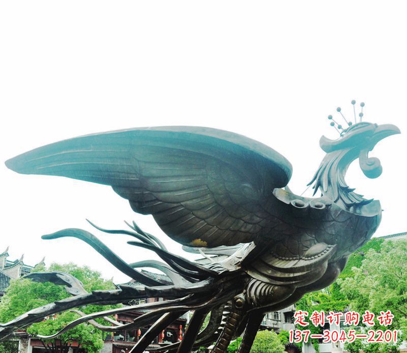 贵州青铜凤凰雕塑,传承古典魅力