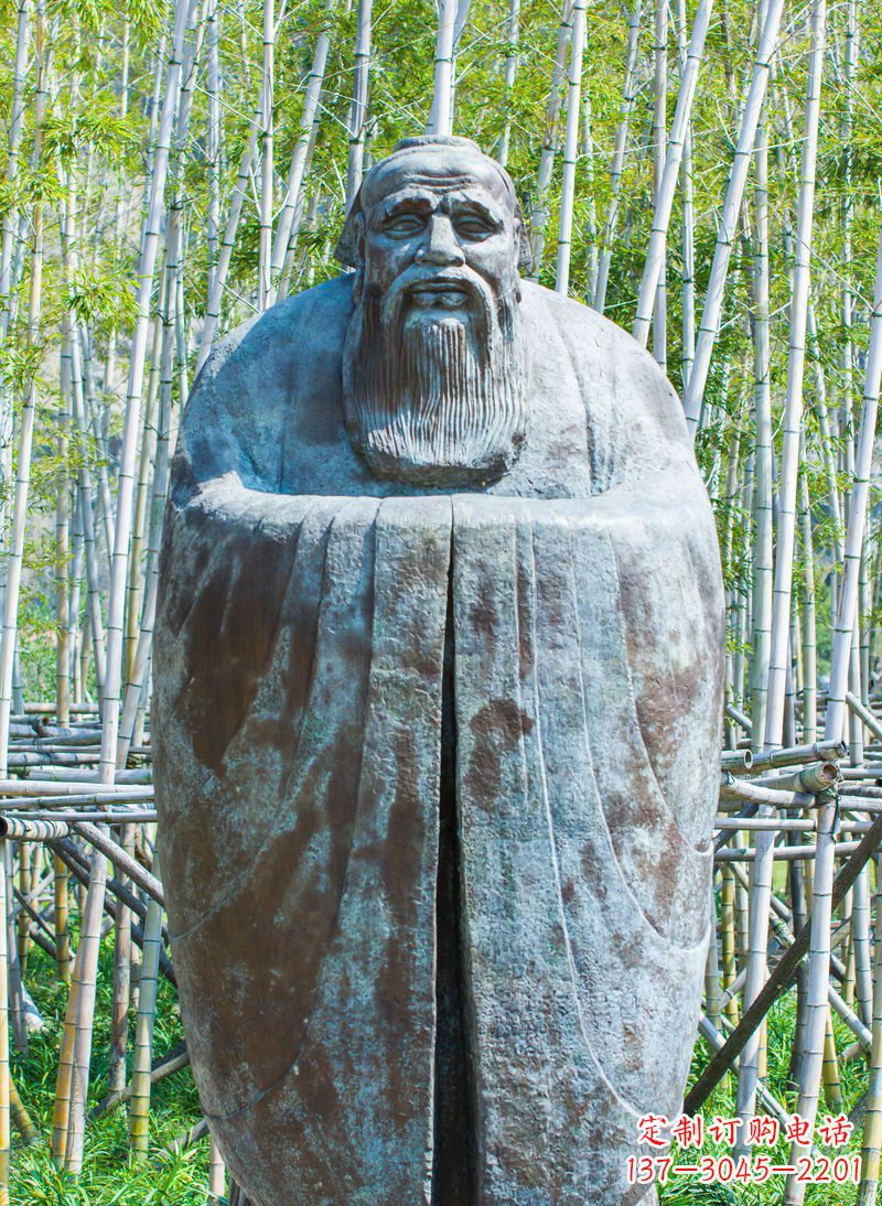 贵州青铜孔子人像雕塑,真实还原历史智慧精神