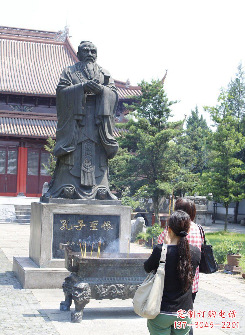 贵州中领雕塑推出精致青铜孔子雕塑,考究工艺,…
