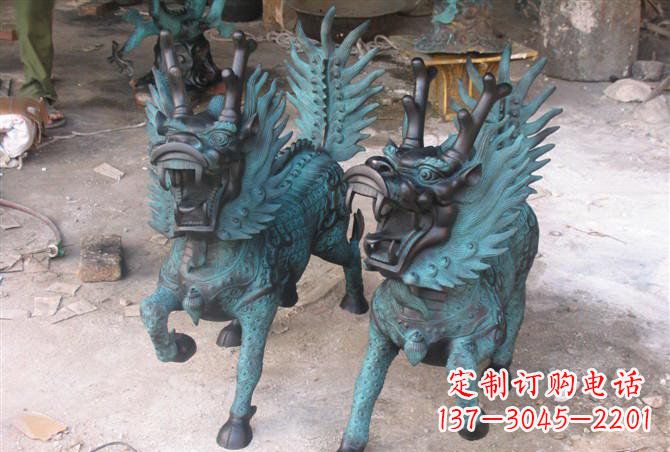 贵州追求完美的青铜麒麟雕塑