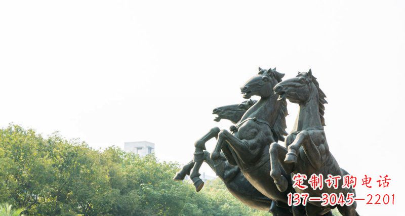 贵州中领雕塑出品,精美青铜三匹马铜雕塑
