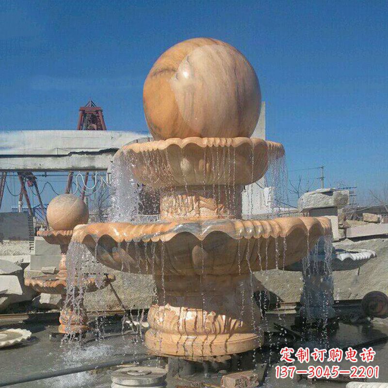 贵州曲阳石雕风水球喷泉:给你家的空间带来最好的祝福