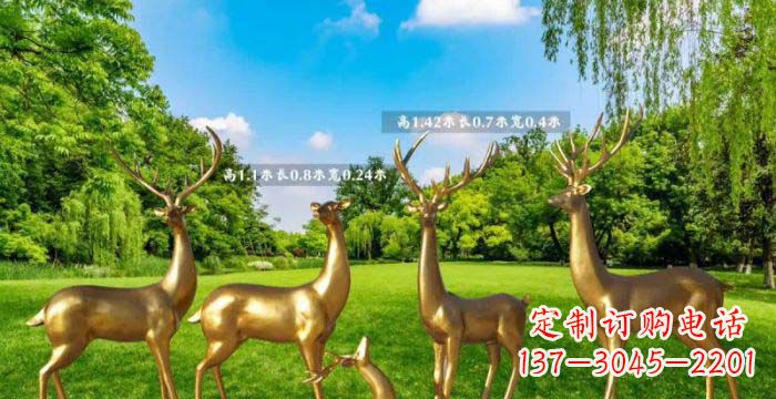 贵州美轮美奂的鹿雕塑,是铜雕工艺在古典雕塑艺…