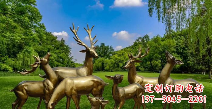贵州群雄逐鹿,高贵精美的鹿雕塑