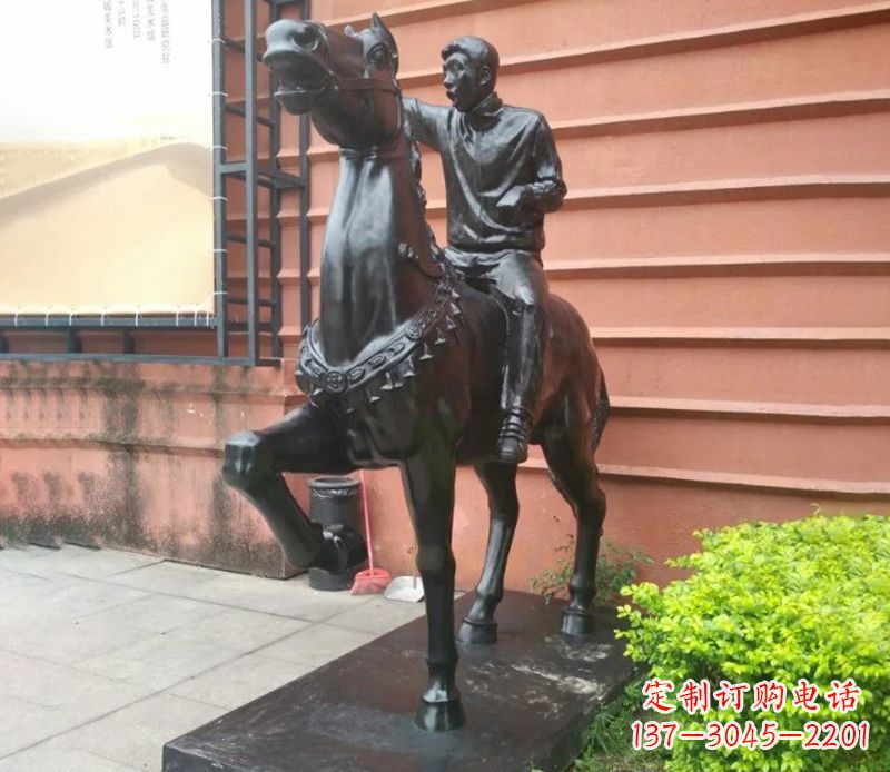 贵州人公园骑马铜雕