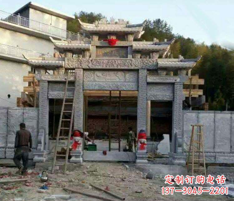 贵州三门仿古牌坊石雕