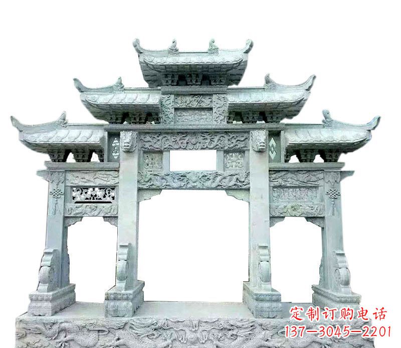 贵州中领雕塑仿古牌坊石雕定制