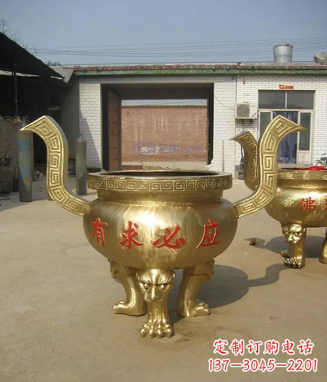 贵州三足香炉铜雕,装点你的寺庙