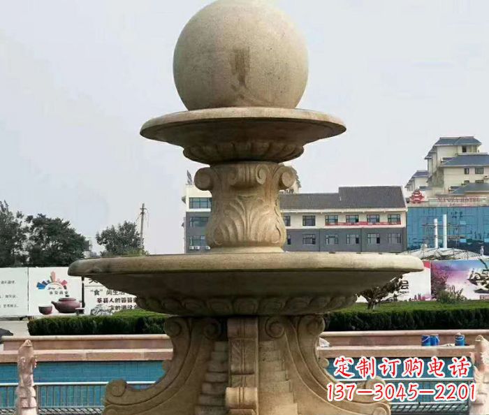 贵州引领时尚的砂岩大型喷泉雕塑