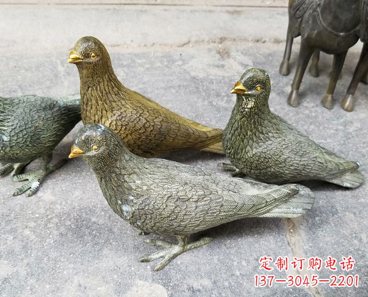 贵州中领雕塑:少女与和平鸽的象征