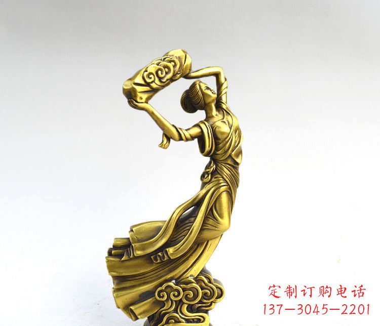 贵州神话故事女娲补天人物铜雕