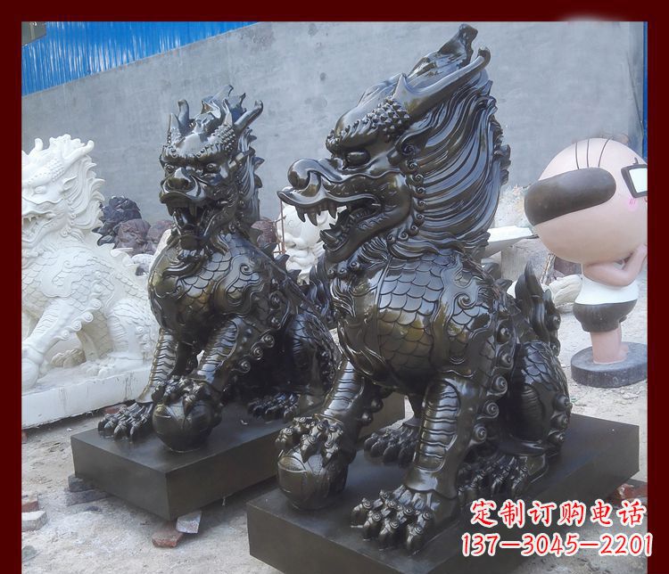 贵州中领雕塑的麒麟铜雕是塑造精美的工艺结果。…