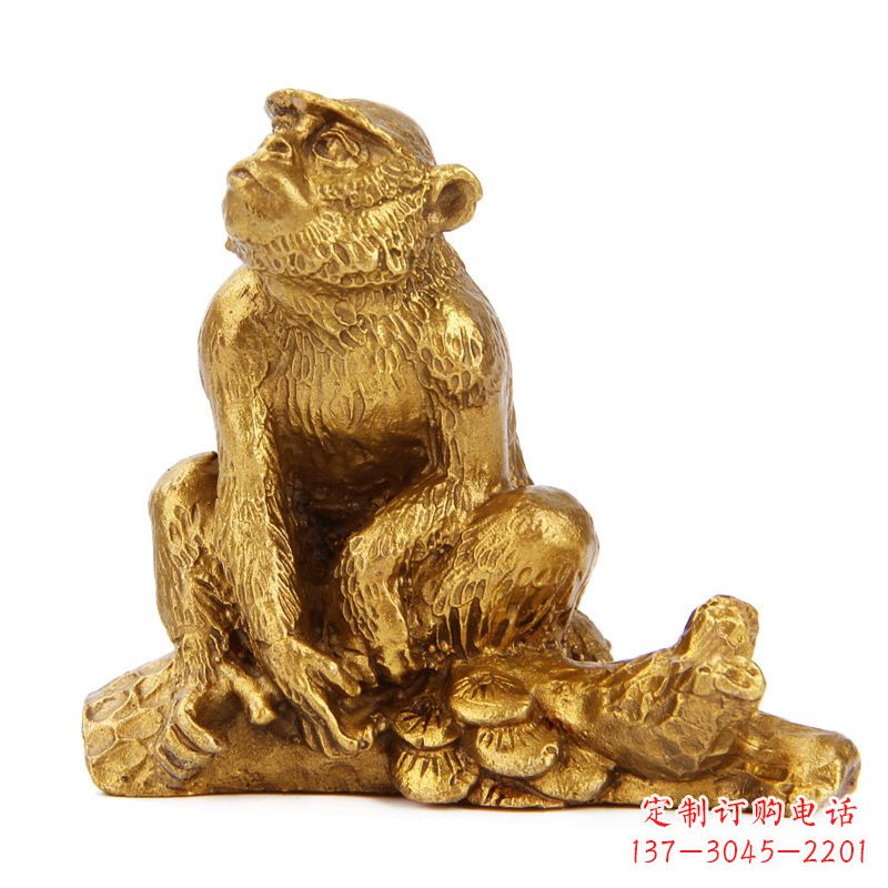 贵州生肖猴-铸铜鎏金动物雕塑摆件