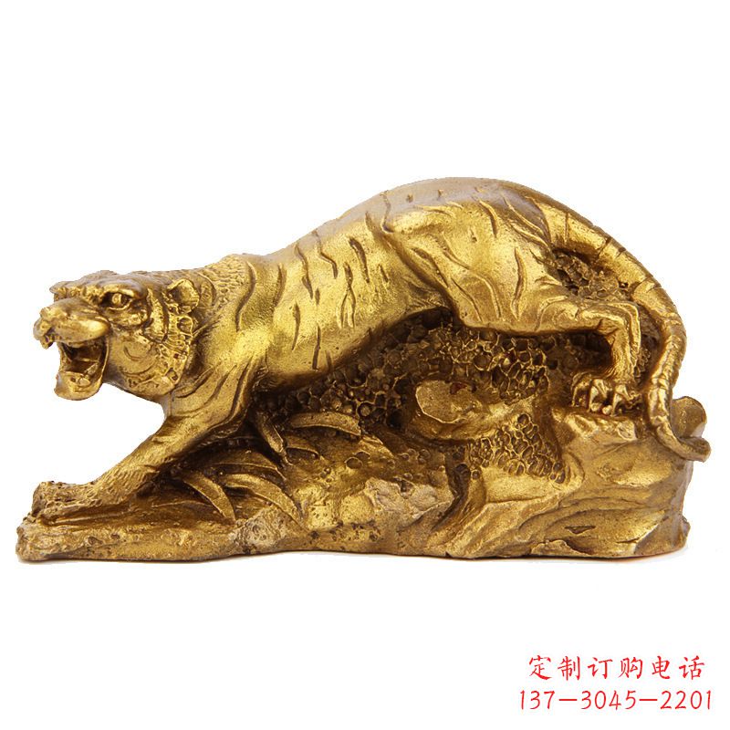 贵州中领雕塑生肖铜虎鎏金摆件,是一款以生肖虎…