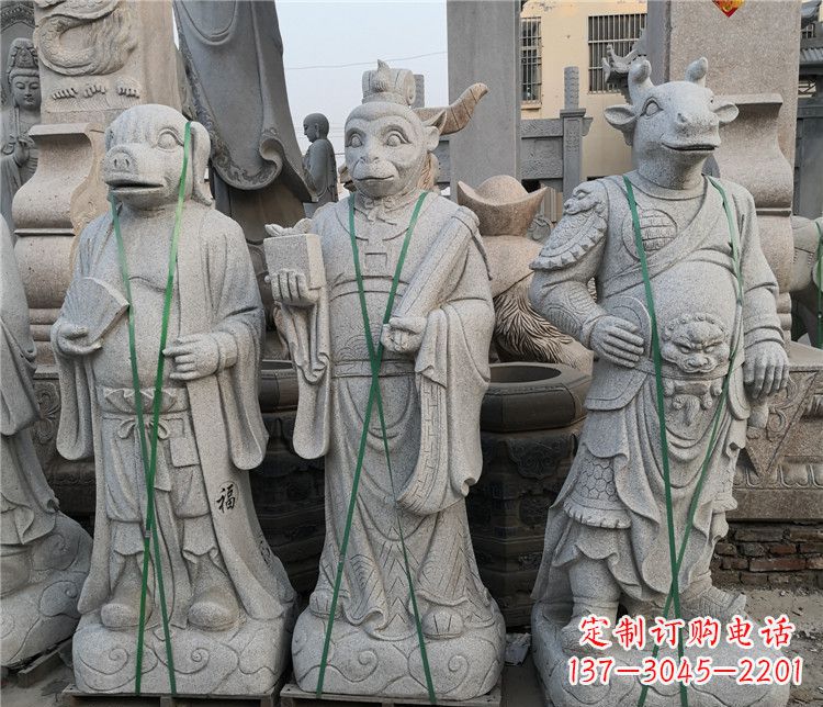 贵州十二生肖动物石雕,悦目明快!