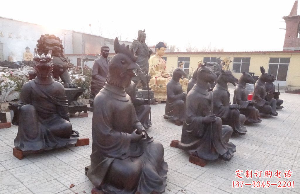 贵州定制十二生肖头像铜雕
