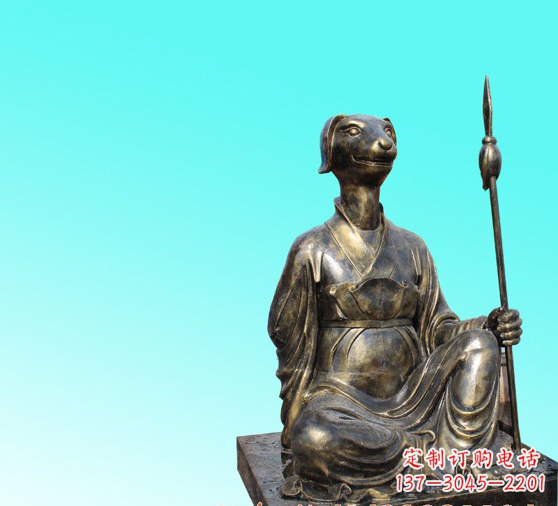 贵州精美十二生肖坐式铜雕