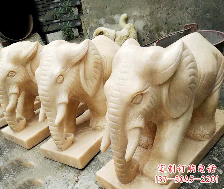 贵州石雕大象喷水