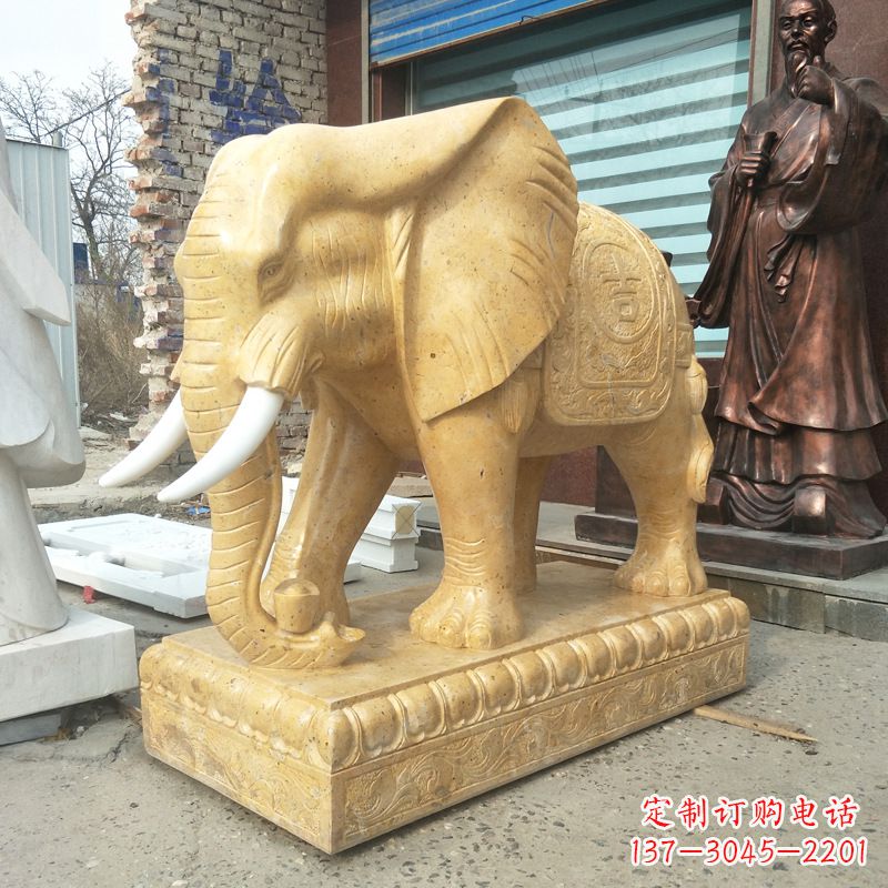 贵州精美大象雕塑,为你定制宅神兽