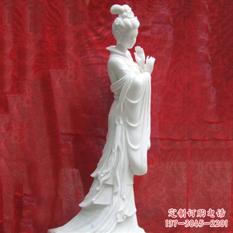贵州精美无双的汉白玉貂蝉雕塑