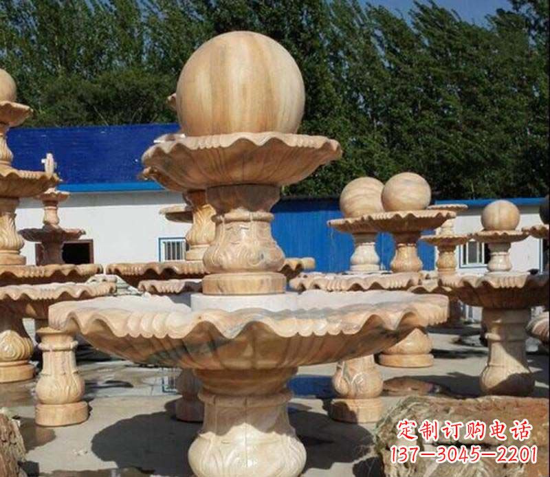 贵州中领雕塑:英伦风格的玉石风水球雕塑