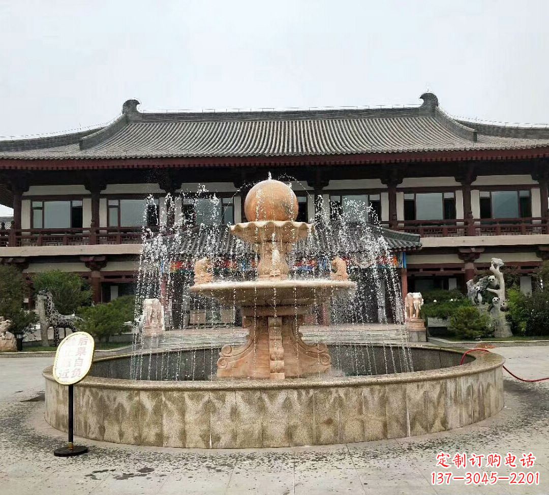 贵州中领雕塑手工定制风水球雕塑