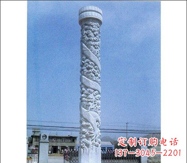 贵州中领雕塑厂家-优质定制龙柱石雕