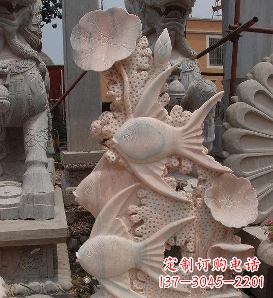 贵州荷花鲤鱼雕塑,精美完美记录永恒美好