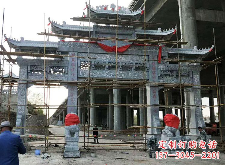 贵州石雕牌坊|精致细腻的石雕雕塑