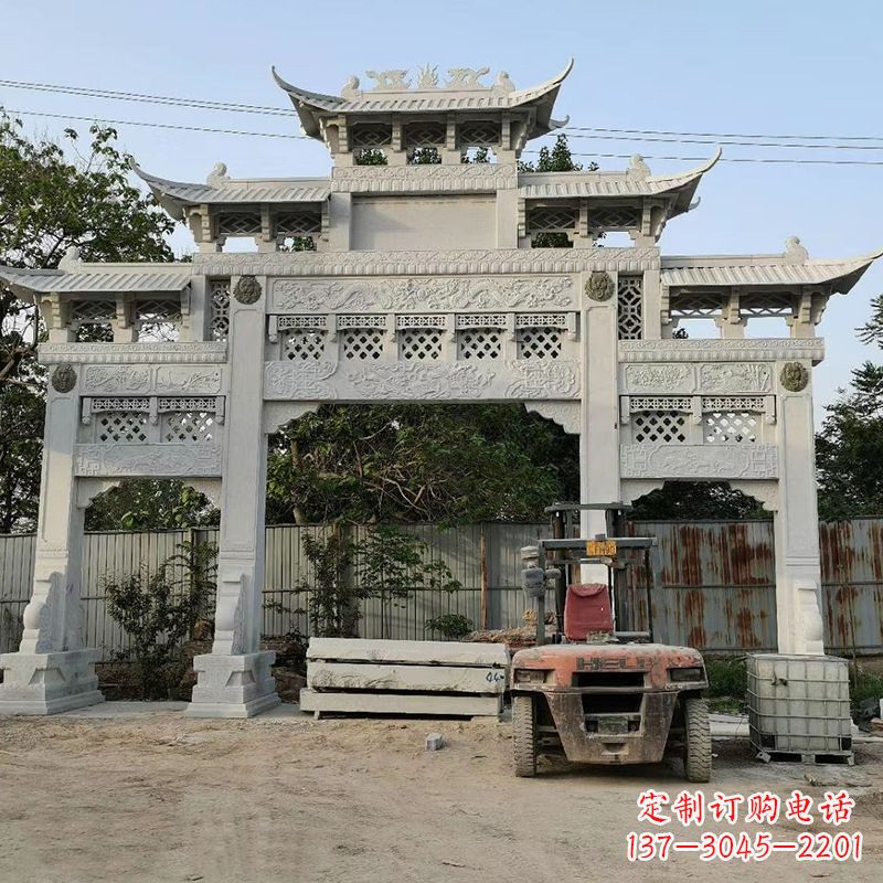 贵州石雕牌坊楼兰雕塑产品介绍: