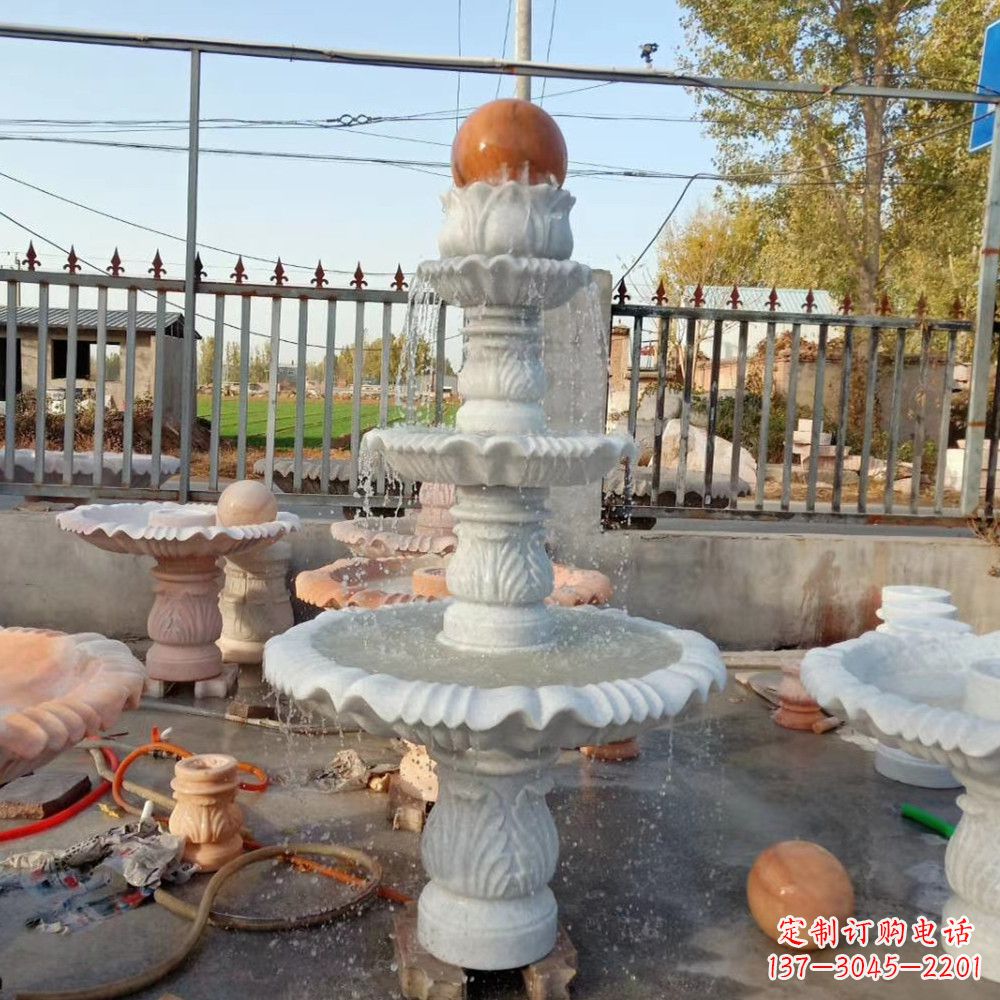 贵州石雕喷泉,营造出静谧氛围