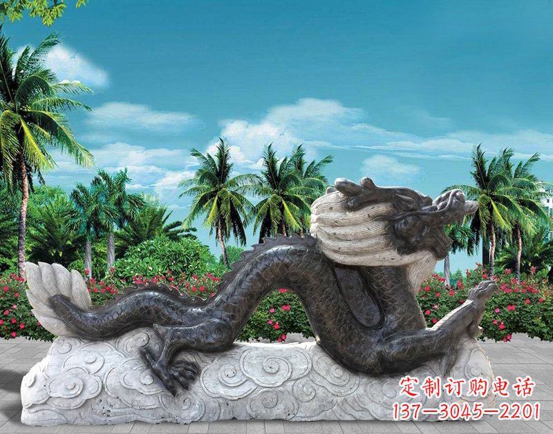 贵州中领雕塑:精美石刻喷水龙雕塑