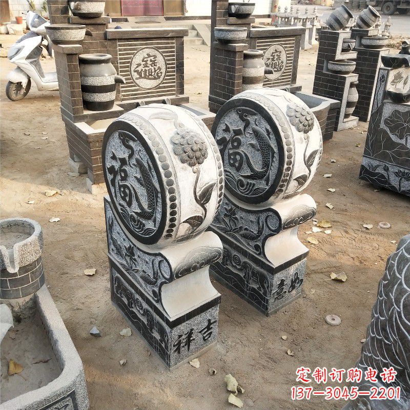 贵州石雕青石门墩雕塑