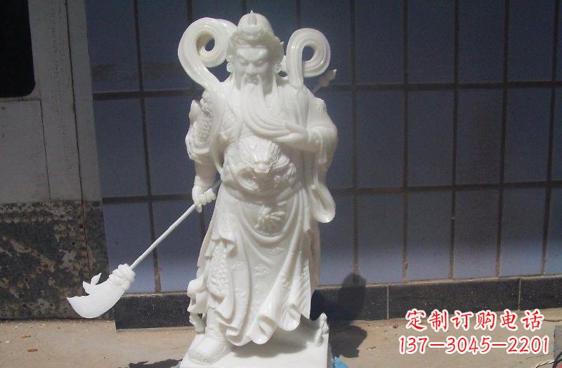 贵州石雕武财神提刀关公