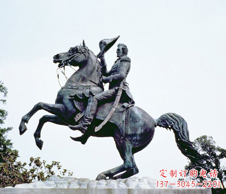 贵州石雕西方骑马人物雕塑