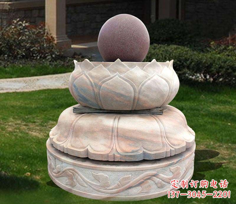 贵州石雕小区风水球雕塑