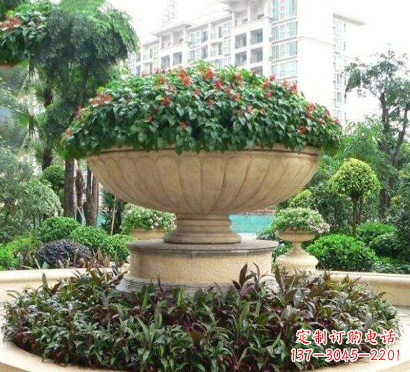 贵州石雕小区花盆