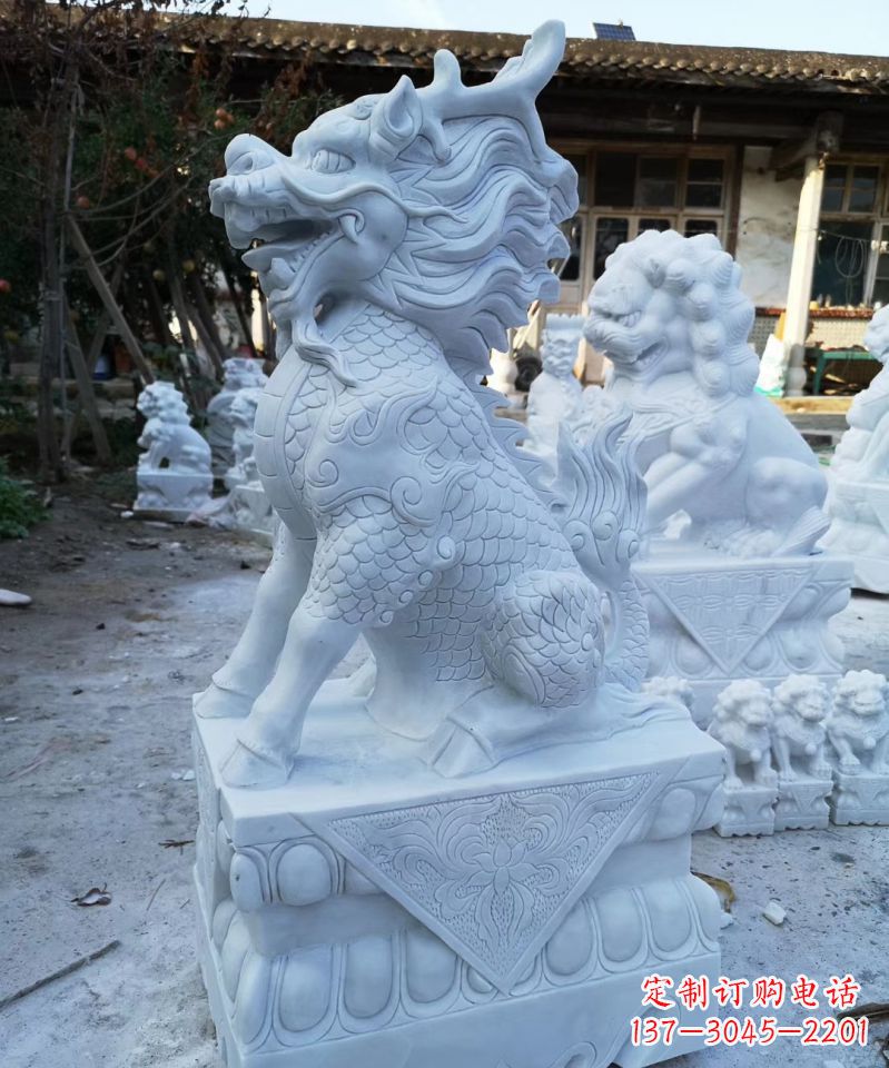 贵州石雕镇宅麒麟动物雕塑