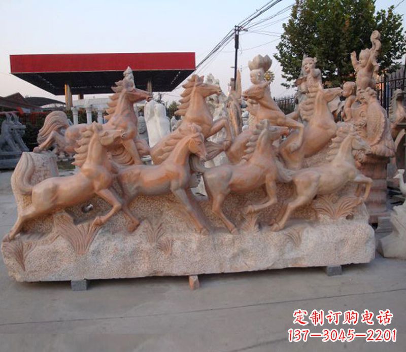 贵州石头奔马雕塑
