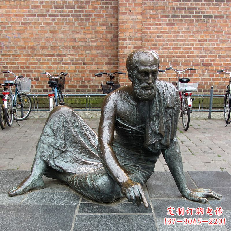 贵州世界名人古希腊著名物理学家阿基米德铜雕塑像广场人物雕塑