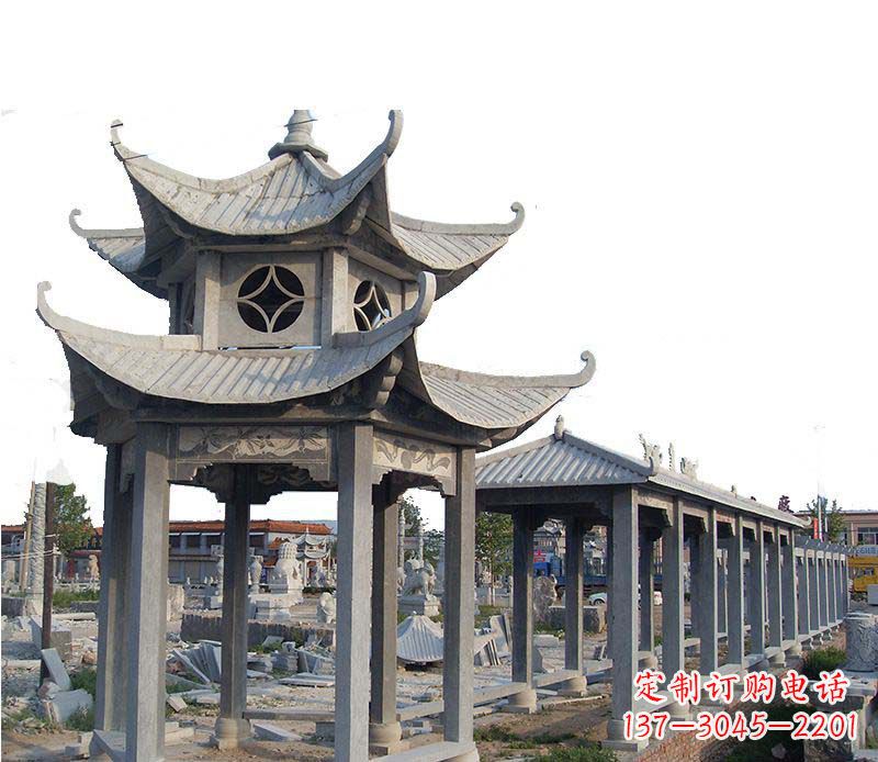 贵州双层仿古凉亭石雕