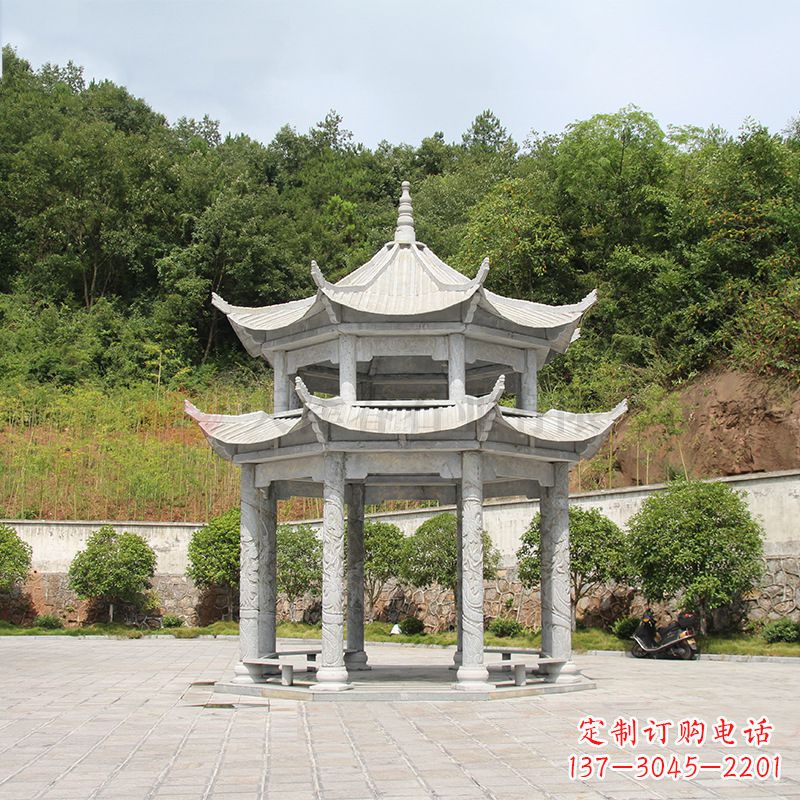 贵州双层庭院石凉亭