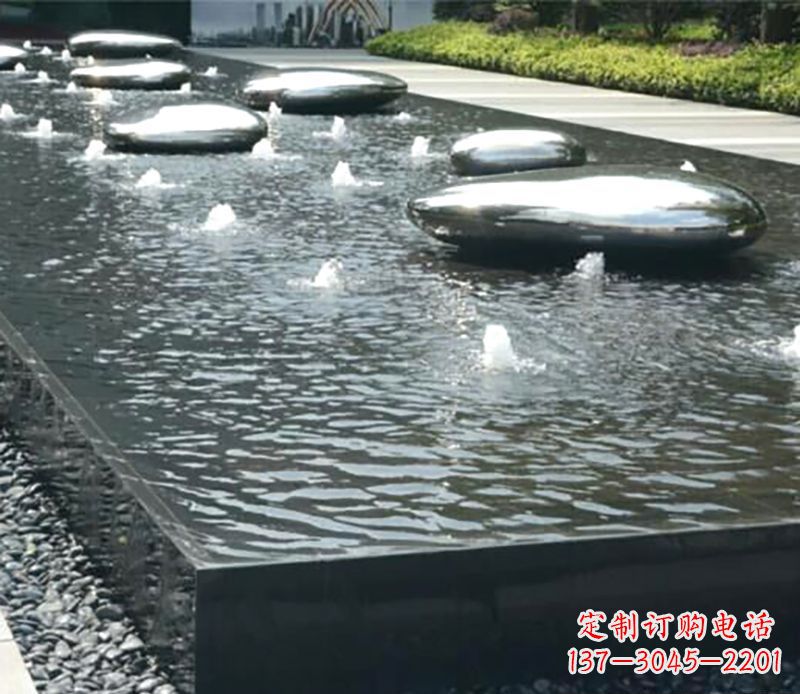 贵州水滴水池不锈钢雕塑